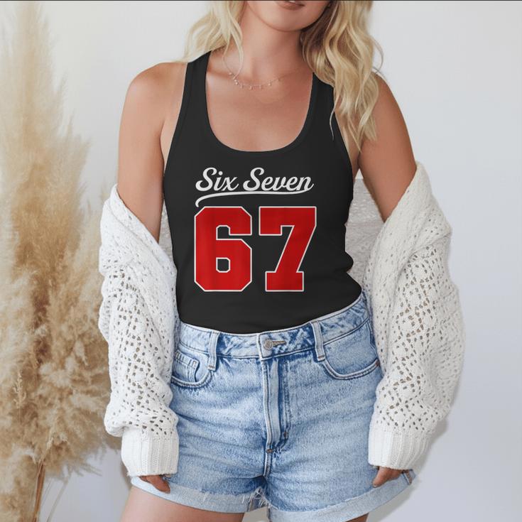 Number 67 Numbered Six Seven Baseball Jersey Style Team 67 Flowy Tank