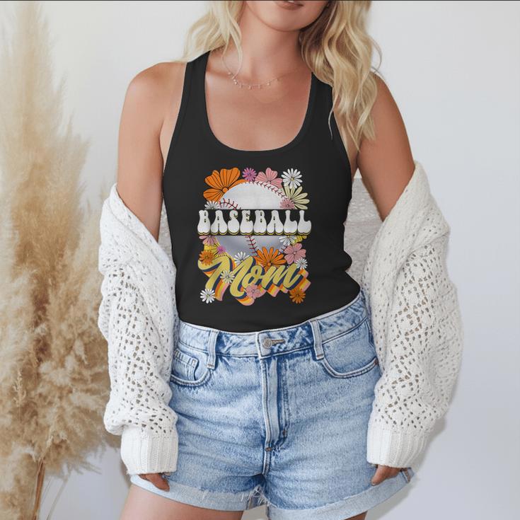 Retro Groovy Baseball Mom Family Matching Women Flowy Tank Retro Groovy Baseball Mom Family Matching Women Flowy Tank