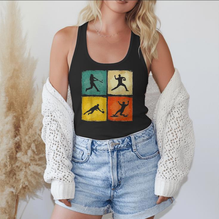 Retro Style Baseball Lover Playing Men Women Kids Baseball Flowy Tank Retro Style Baseball Lover Playing Men Women Kids Baseball Flowy Tank