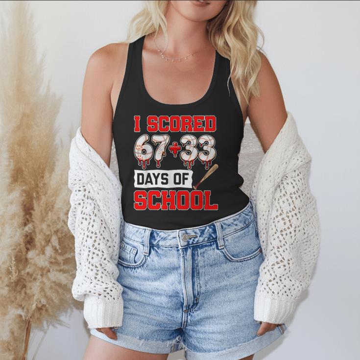 I Scored 6733 100th Days Of School Baseball Six Seven Meme Flowy Tank