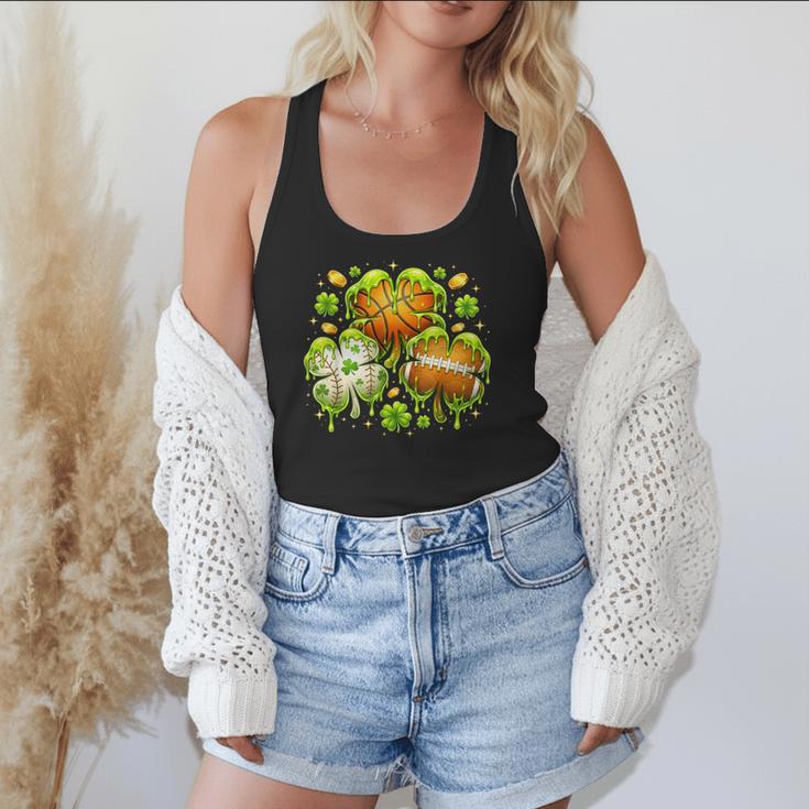 Shamrock Basketball Baseball Drip St Patrick's Day Boys Men Flowy Tank Shamrock Basketball Baseball Drip St Patrick's Day Boys Men Flowy Tank