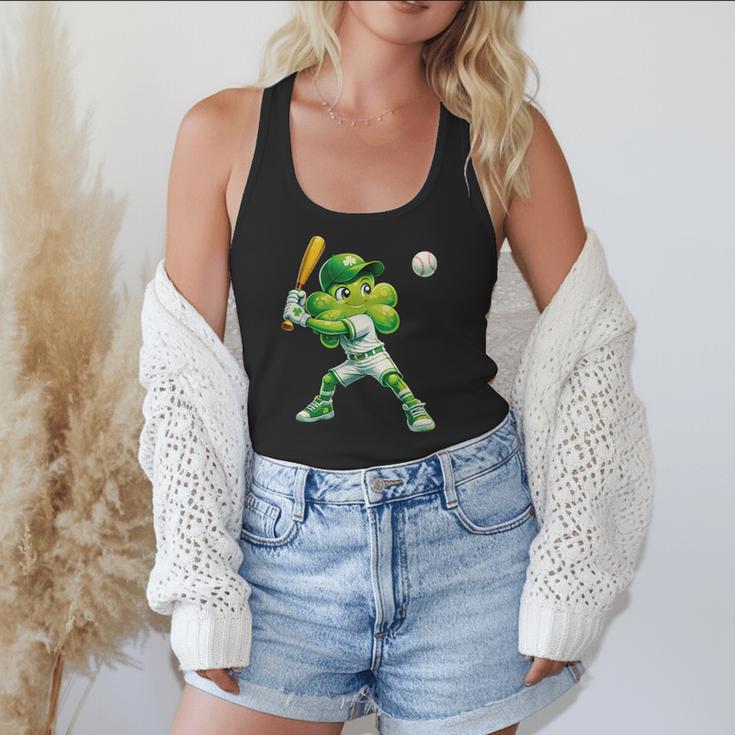 Shamrock Playing Baseball St Patricks Day Men Boys Kid Flowy Tank Shamrock Playing Baseball St Patricks Day Men Boys Kid Flowy Tank