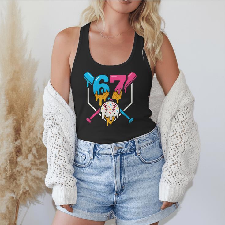 Six Seven Baseball Ice Cream Drip Cool 67 Gen Alpha Slang Flowy Tank