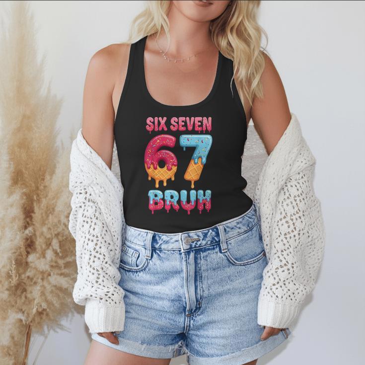 Six Seven Bruh 67 Ice Cream Drip Baseball For Men Women Kids Flowy Tank