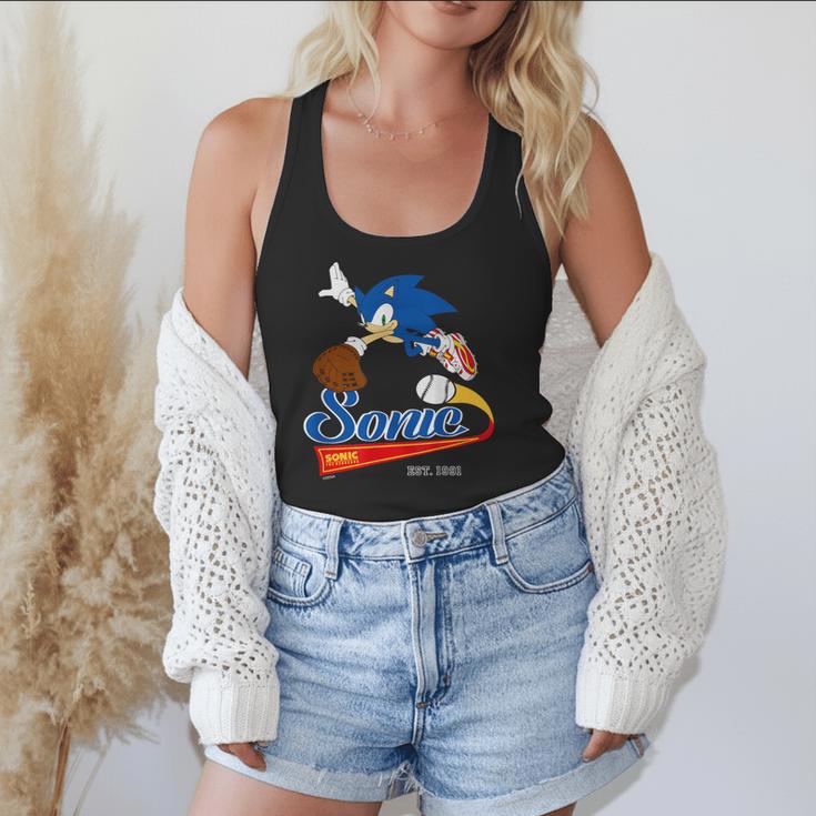 Sonic The Hedgehog Sonic Baseball Est 1991 Flowy Tank Sonic The Hedgehog Sonic Baseball Est 1991 Flowy Tank