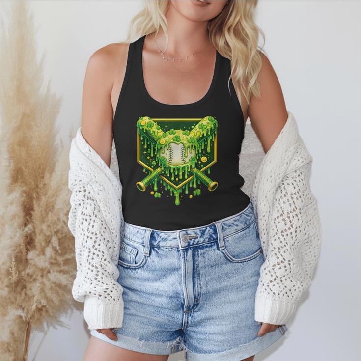 St Patrick's Day Baseball Boys Ice Cream Drip Youth Kids Flowy Tank