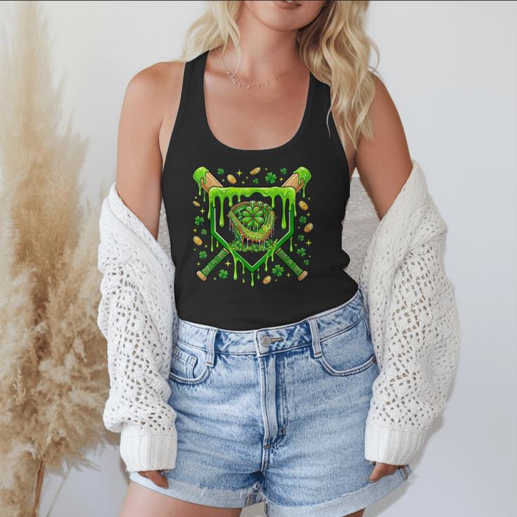 St Patricks Day Baseball Ice Cream Shamrock Baseball Player Flowy Tank St Patricks Day Baseball Ice Cream Shamrock Baseball Player Flowy Tank