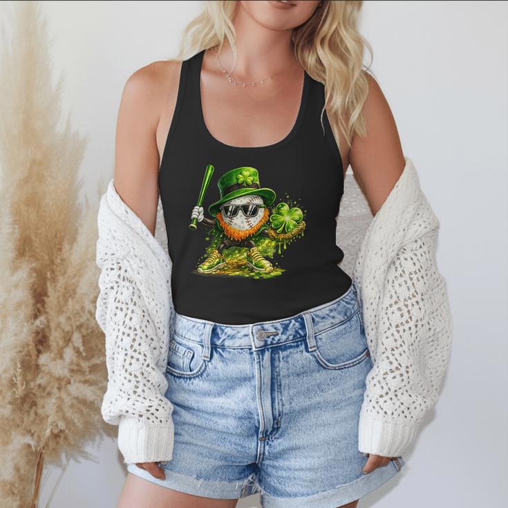 St Patrick’s Day Baseball Shamrock Player Flowy Tank