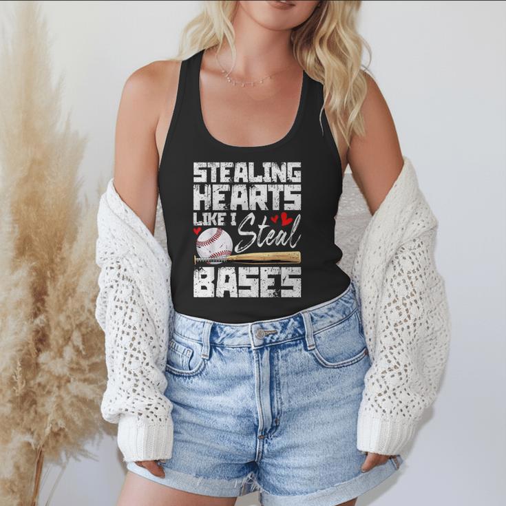 Stealing Hearts Like I Steal Bases Baseball Valentines Flowy Tank
