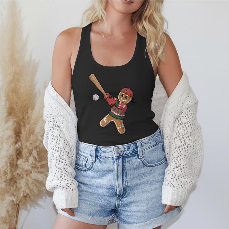 Ugly Christmas Sweater Gingerbread Baseball Toddler Kids Flowy Tank