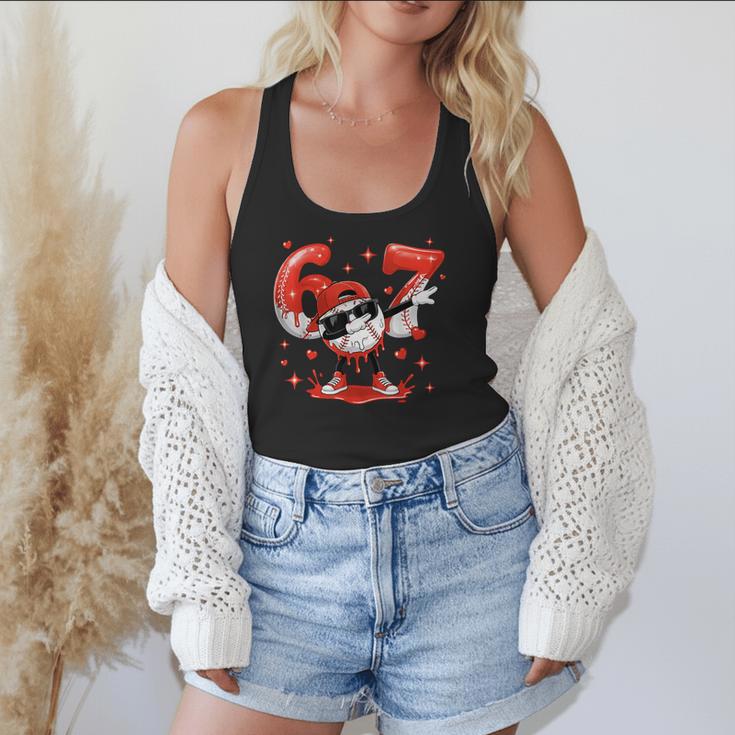 Valentines Day Six Seven Baseball 6 7 Meme Dab Heart Boys Flowy Tank