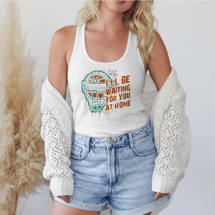 Baseball Catcher Waiting At Home Aggressive Player Quote Flowy Tank