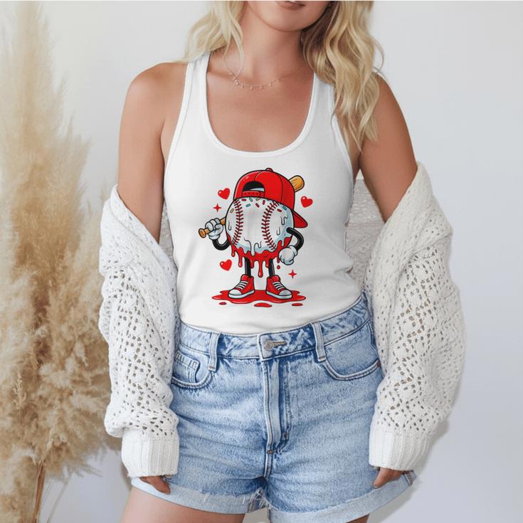Baseball Drip Valentines Flowy Tank