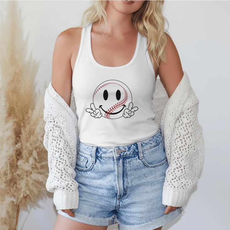 Baseball Mom Era Ball Mom Smile Face Groovy Mother's Day Flowy Tank Baseball Mom Era Ball Mom Smile Face Groovy Mother's Day Flowy Tank