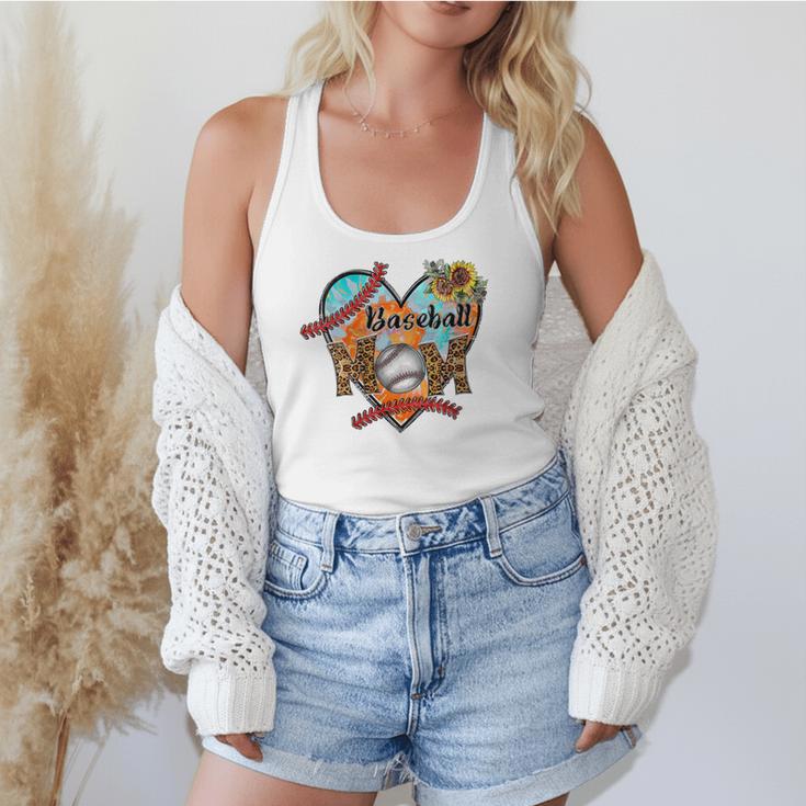 Baseball Mom Valentine Leopard Heart Softball Mother's Day Flowy Tank Baseball Mom Valentine Leopard Heart Softball Mother's Day Flowy Tank
