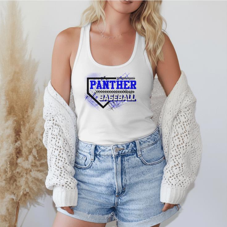 Blue Panther Baseball Home Plate Game Day Mascot Panther Flowy Tank