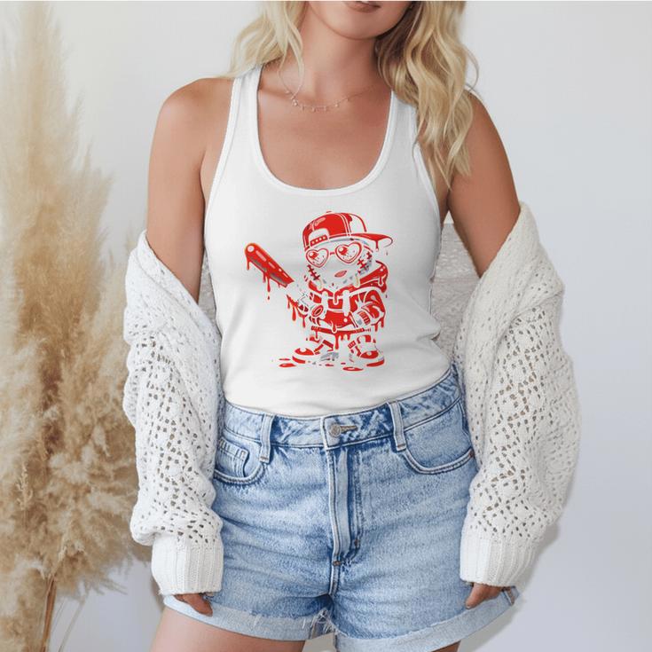 Drippy Baseball Mascot Valentine Heart Glasses Cartoon Flowy Tank Drippy Baseball Mascot Valentine Heart Glasses Cartoon Flowy Tank