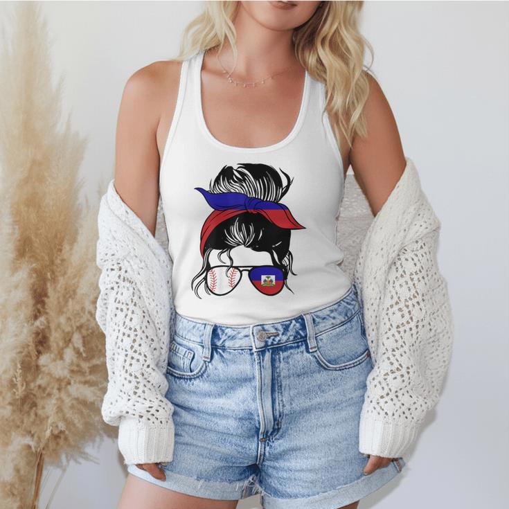 Haitian Baseball Mom Haiti Flag Baseball Girl Flowy Tank Haitian Baseball Mom Haiti Flag Baseball Girl Flowy Tank