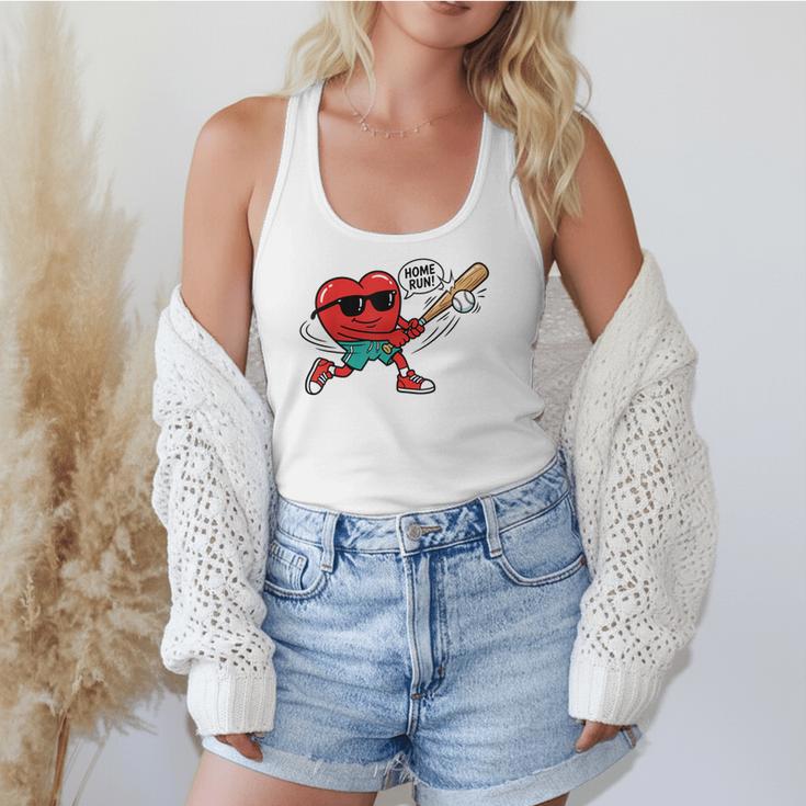 Heart Valentines Day Baseball Men Boys Kids Teens Flowy Tank Heart Valentines Day Baseball Men Boys Kids Teens Flowy Tank