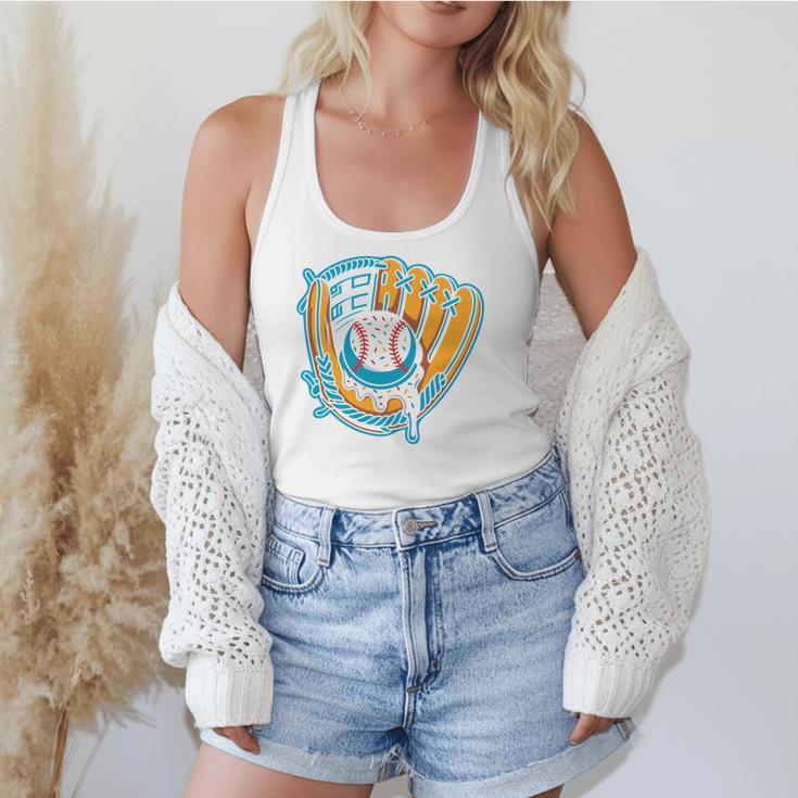Ice Cream Baseball Mitt Drippy Scoop Baseball Sports Flowy Tank