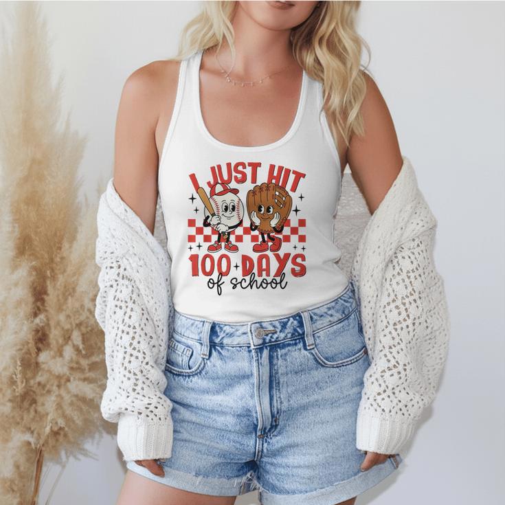I Just Hit 100 Days Of School Baseball 100th Day Teacher Kid Flowy Tank I Just Hit 100 Days Of School Baseball 100th Day Teacher Kid Flowy Tank