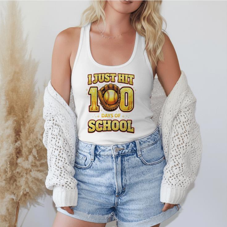 I Just Hit 100 Days Of School Baseball Boys Kids 100th Day Flowy Tank I Just Hit 100 Days Of School Baseball Boys Kids 100th Day Flowy Tank