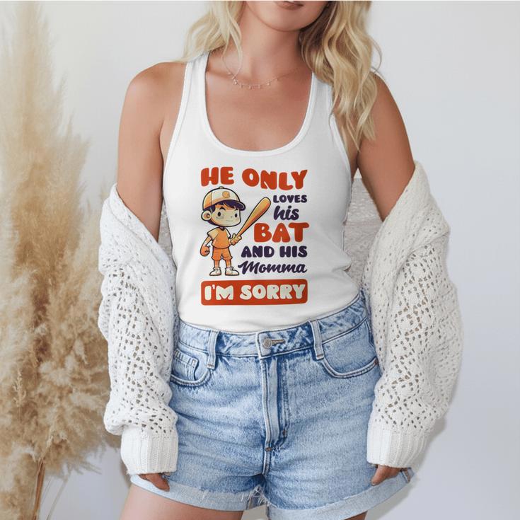 Loves Bat And His Momma Baseball Mom Flowy Tank Loves Bat And His Momma Baseball Mom Flowy Tank
