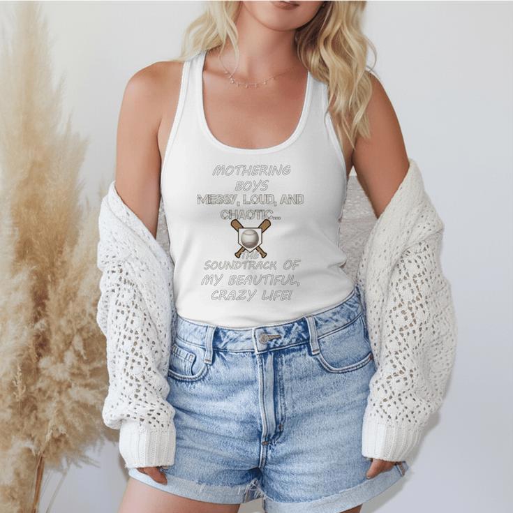 Mothering Boys Messy Loud Chaotic Baseball Mom Premium Flowy Tank Mothering Boys Messy Loud Chaotic Baseball Mom Premium Flowy Tank