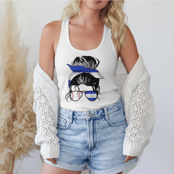 Nicaraguan Baseball Mom Nicaragua Flag Baseball Girl Flowy Tank