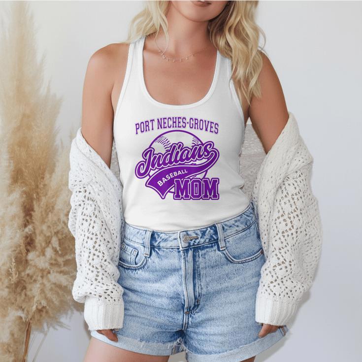Port Neches-Groves High School PNG Indians Baseball Mom Flowy Tank Port Neches-Groves High School PNG Indians Baseball Mom Flowy Tank