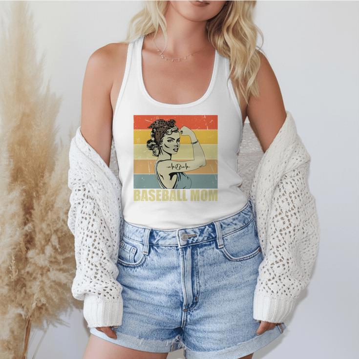 Retro Baseball Mom Sport Lover Vintage Flowy Tank