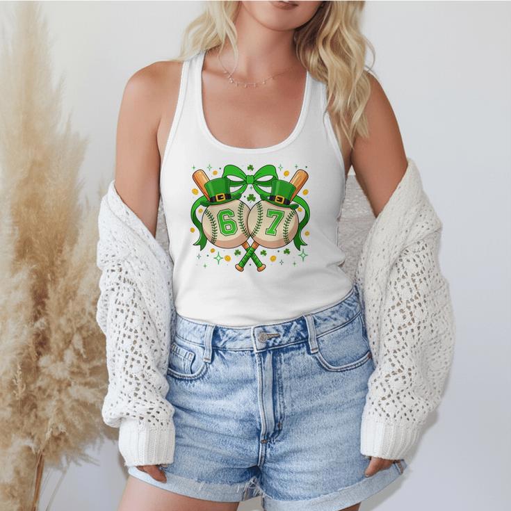 Six Seven 67 Meme Baseball Coquette Bow St Patrick's Day Flowy Tank Six Seven 67 Meme Baseball Coquette Bow St Patrick's Day Flowy Tank