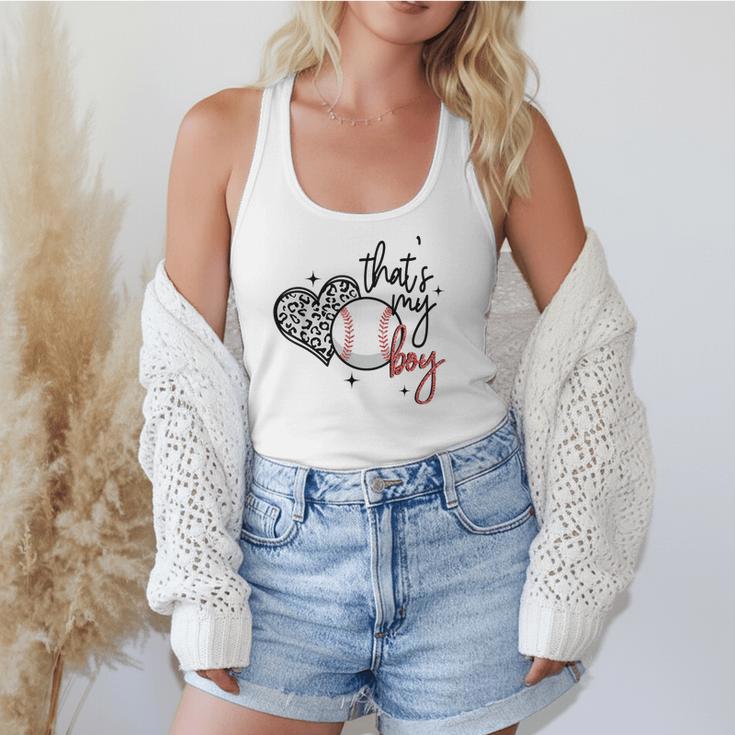 That's My Boy Leopard Heart Baseball Mom Flowy Tank That's My Boy Leopard Heart Baseball Mom Flowy Tank