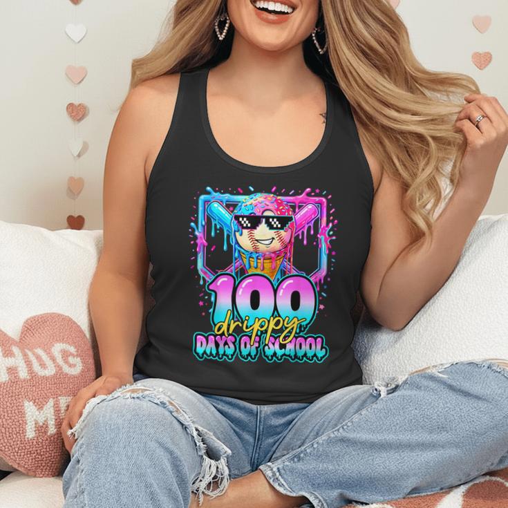 100 Drippy Days Of School Baseball Ice Cream 100th Day Boys Flowy Tank 100 Drippy Days Of School Baseball Ice Cream 100th Day Boys Flowy Tank