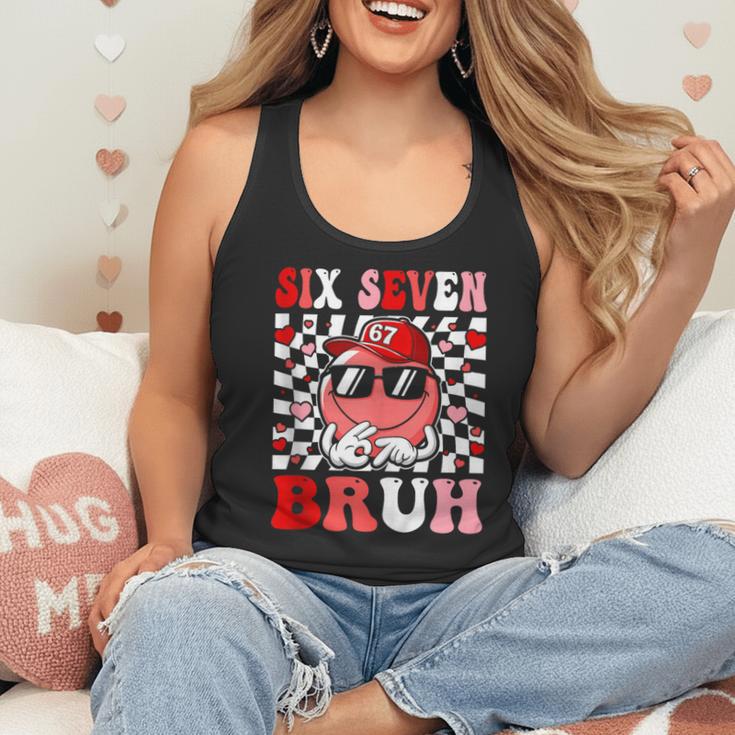 6 7 Bruh Six Seven Valentine Heart Baseball Flowy Tank