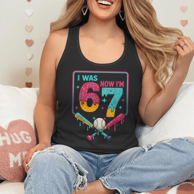 I Was 6 Now Im 7 Ice Cream Drip Baseball For Men Women Kids Flowy Tank