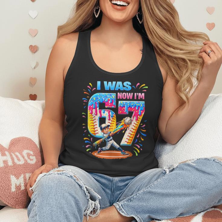 I Was 6 Now I'm 7 Baseball Birthday Boy For Teens Kids Flowy Tank