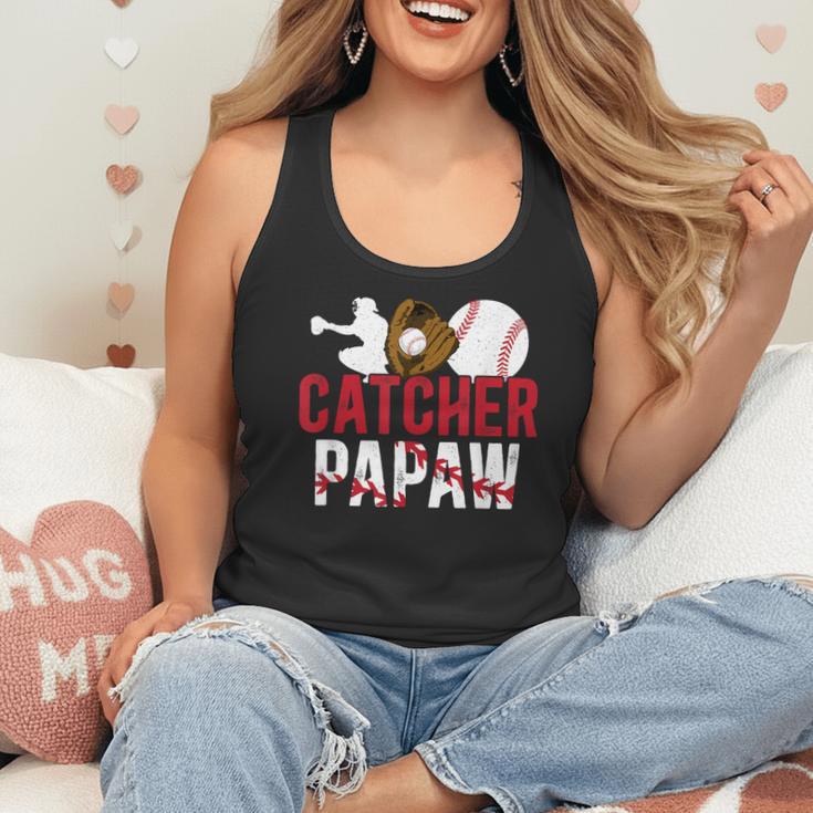 Baseball Catcher Papaw Proud Papaw Of A Baseball Catcher Flowy Tank
