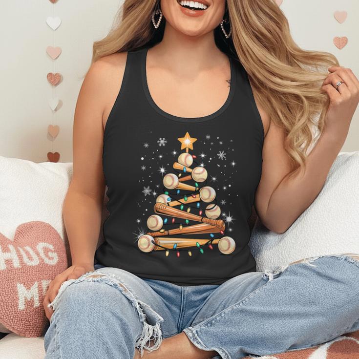 Baseball Christmas Tree Light Xmas Baseball Flowy Tank Baseball Christmas Tree Light Xmas Baseball Flowy Tank