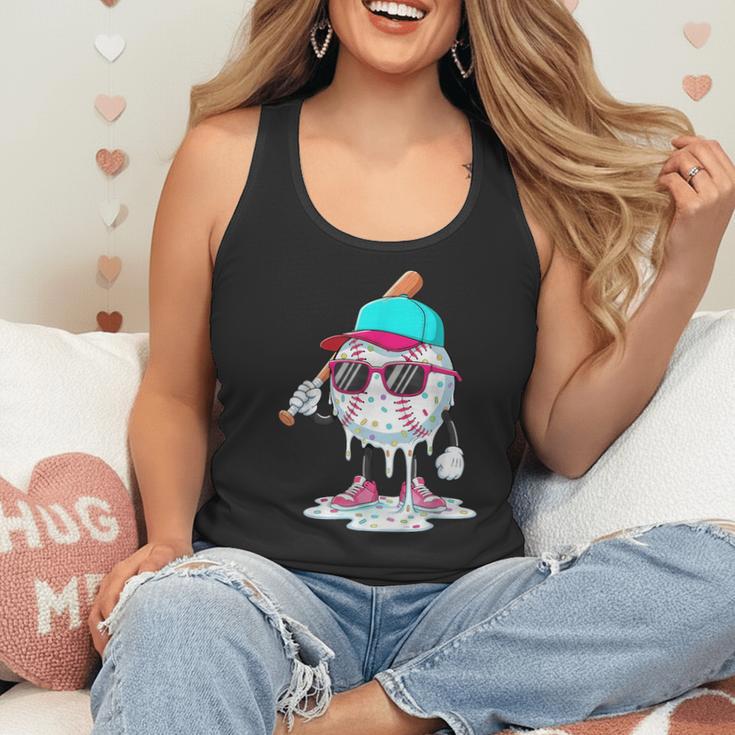 Baseball Drip Ice Cream Lifestyle Sprinkless Boy Kid Flowy Tank
