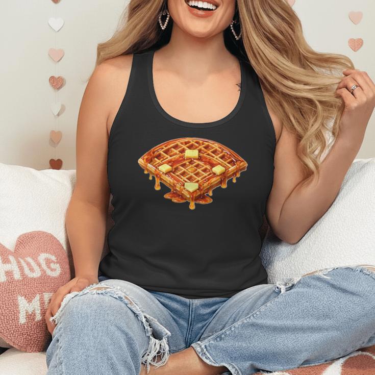 Baseball Dripping Waffle Field Flowy Tank