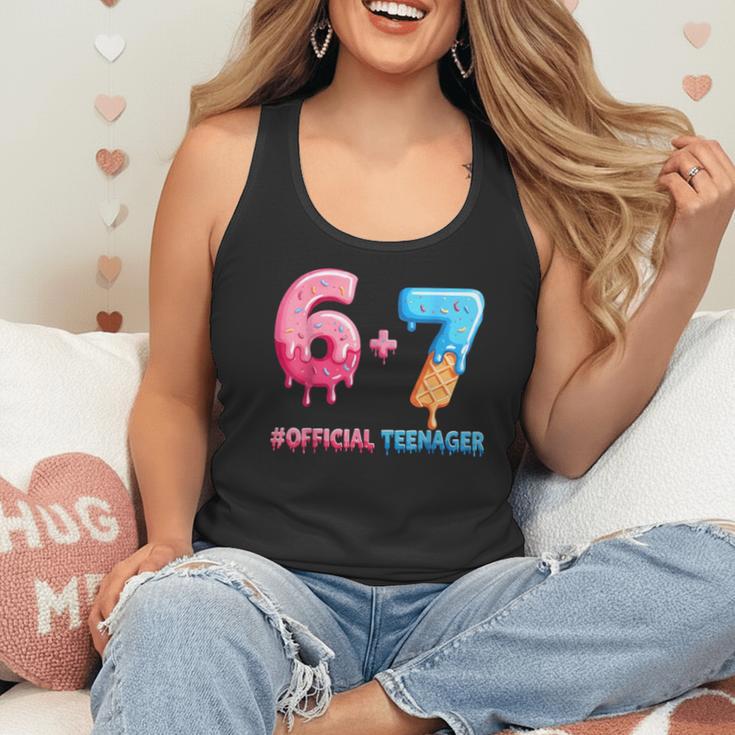 Baseball Ice Cream Drip 67 Official Teenager 13th Birthday Flowy Tank Baseball Ice Cream Drip 67 Official Teenager 13th Birthday Flowy Tank