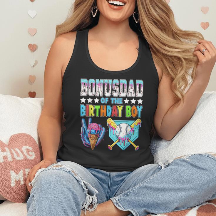 Baseball Ice Cream Drip Bonus Dad Of The Birthday Boy Flowy Tank
