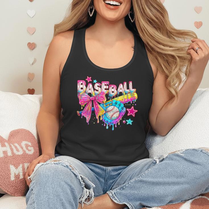 Baseball Ice Cream Drip Coquette Women Girls Mom Mama Flowy Tank Baseball Ice Cream Drip Coquette Women Girls Mom Mama Flowy Tank