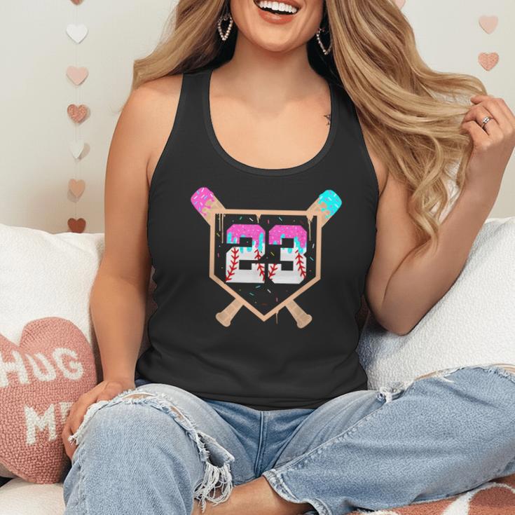 Baseball Ice Cream Drip Number 23 Player 23rd Birthday Flowy Tank Baseball Ice Cream Drip Number 23 Player 23rd Birthday Flowy Tank