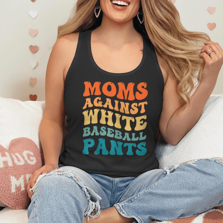 Baseball Moms Against Baseball Pants Groovy Softball Flowy Tank