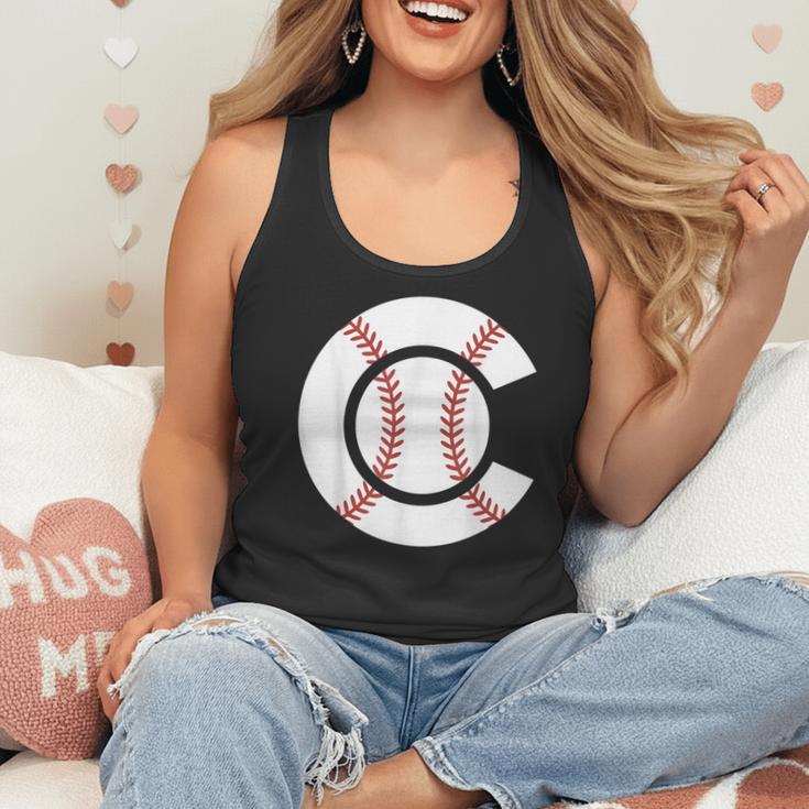 Baseball Sport Player Graphic Monogram Initial Letter C Flowy Tank Baseball Sport Player Graphic Monogram Initial Letter C Flowy Tank