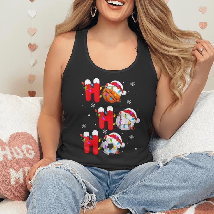 Basketball Baseball Soccer Christmas Ho Ho Ho Santa Xmas Flowy Tank Basketball Baseball Soccer Christmas Ho Ho Ho Santa Xmas Flowy Tank