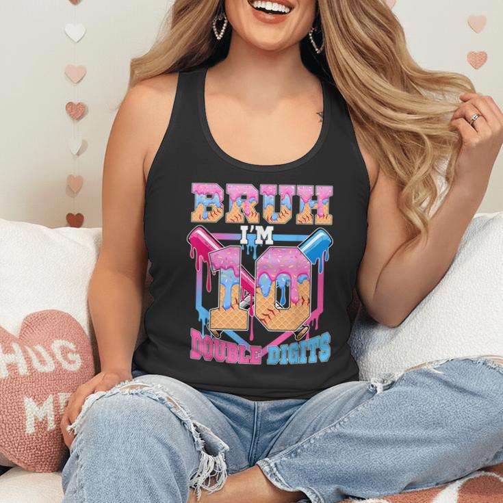 Boys 10 Double Digits 10th Birthday Ice Cream Baseball Drip Flowy Tank Boys 10 Double Digits 10th Birthday Ice Cream Baseball Drip Flowy Tank
