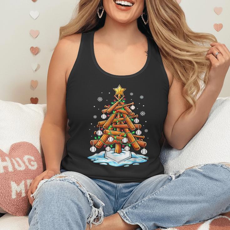 Christmas Baseball Tree Lights Xmas Flowy Tank Christmas Baseball Tree Lights Xmas Flowy Tank